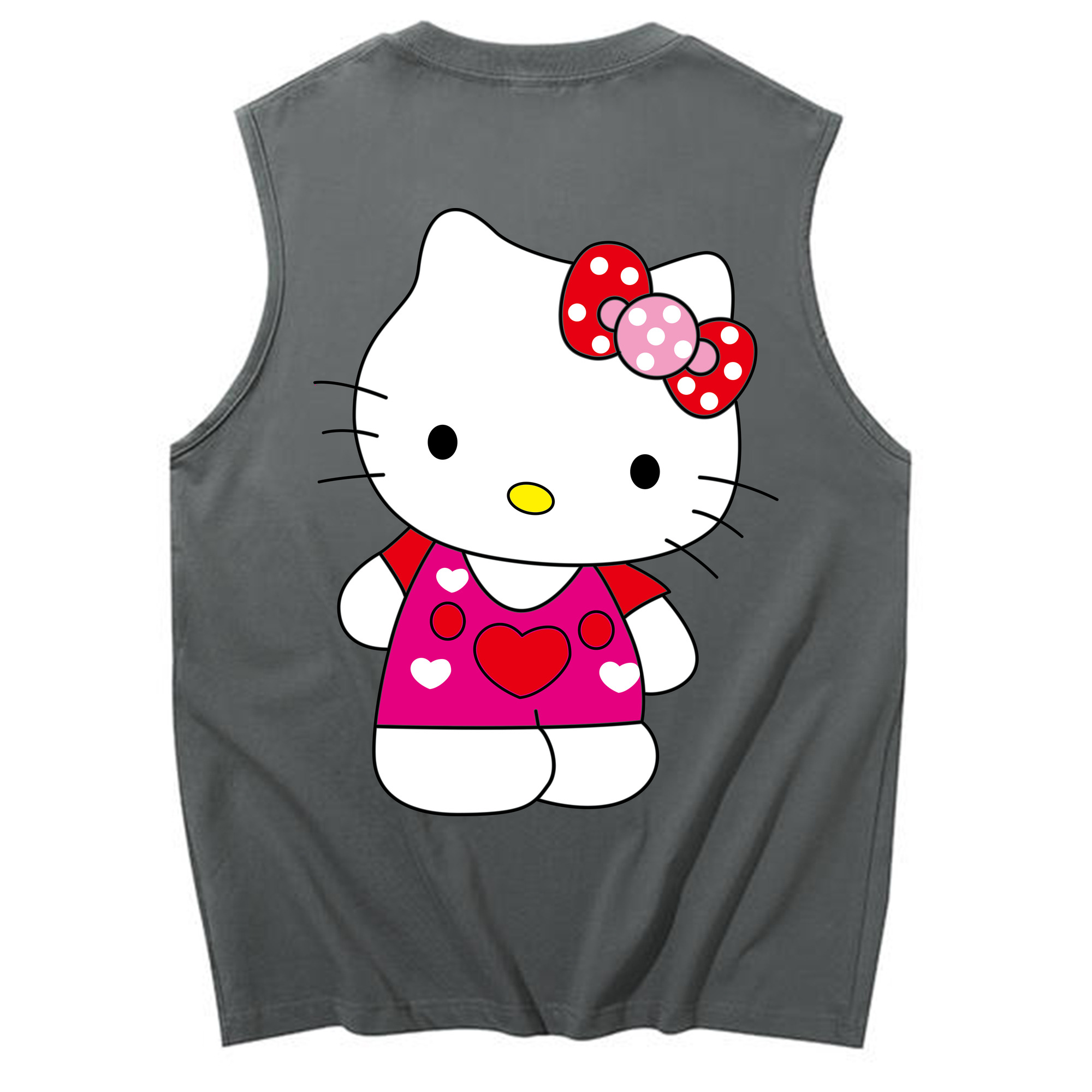 （画像用） Hello Kitty ハローキティ コットン100％タンクトップ（背面プリント）
